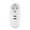 Priza Smart Techstar&reg;, Wireless 2,4GHz, 2 x USB, Smart Home, Google Home. Amazon Echo, Alexa