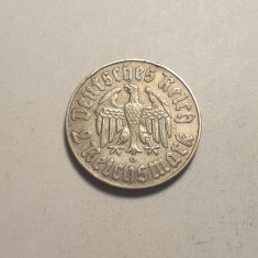 Germania 2 Reichsmark Marci 1933 D Patina Frumoasa