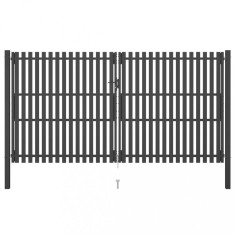 Gossi poarta de gard gradina, antracit, 4 x 2,5 m, otel