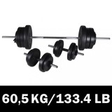 Set gantere 60,5kg, vidaXL