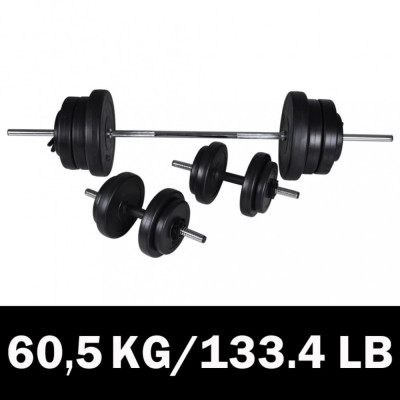 Set haltere+2 gantere 60,5kg foto