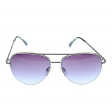 Ochelari de soare aviator cu rama argintie