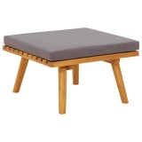 vidaXL Taburet de grădină cu pernă, 60 x 60 x 29 cm, lemn masiv acacia