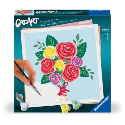 Ravensburger - CreArt pictura pe numere pentru adulti buchet de trandafiri foto