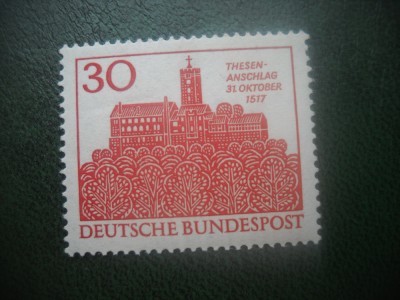 HOPCT TIMBRE MNH 884 CASTELUL WITTENBERG 1967- 1 VAL GERMANIA foto