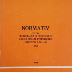 NORMATIV PENTRU PROIECTAREA SI EXECUTAREA CAILOR FERATE INDUSTRIALE, INDICATIV P 114-81. 253-INSTITUTUL CENTRAL