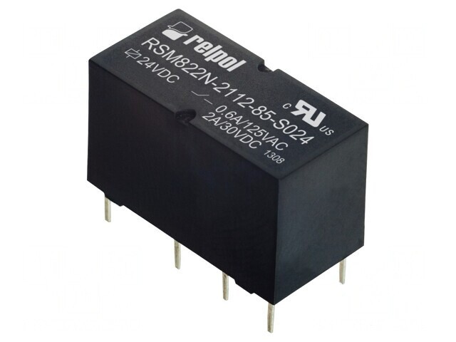 Releu Electromagnetic DPDT 24VDC 2A PCB