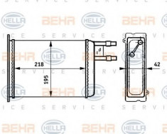 Radiator incalzire interior FIAT DUCATO bus (230) (1994 - 2002) HELLA 8FH 351 313-371 foto