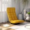 VidaXL Scaun de podea pivotant, galben muștar, material textil 336581