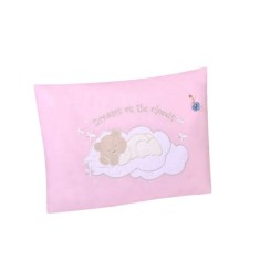 Perna bebelusi din bumbac, Dreams on the clouds, roz 38x28 cm