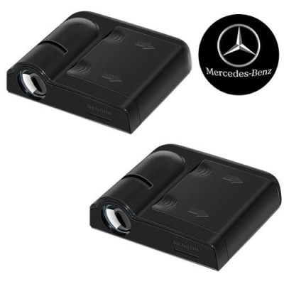 Set 2 proiectoare logo HAWIRE pentru MERCEDES cu holograma pe led foto