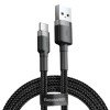 Cablu Baseus Cafule USB USB-C 2A 3m gri+negru