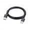Cablu USB 2.0 tip A Tata - Tata Culoare Negru, Lungime 0.25M