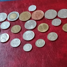 Lot 20 monede diferite (20 tari diferite), stare UNC + luciu [poze] (20BU1)