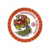 Abtibild sticker feng shui cu phoenix stacojiu cele 4 animale celeste - 5cm, Stonemania Bijou