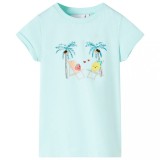 Tricou pentru copii, turcoaz deschis, 140