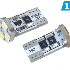 Bec Vision W5w (t10) 12v 4x 3528 Smd Led, Canbus, Alb, 2 Buc 58298