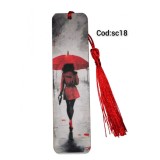 Semn de carte din lemn red