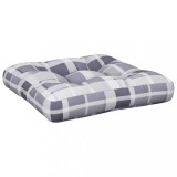 Cumpara ieftin Perna de paleti, gri carouri, 60x60x12 cm, material textil