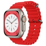 Techsuit - Watchband (W038) - Apple Watch 1/2/3/4/5/6/7/8/9/10/SE/SE 2/Ultra/Ultra 2 (42/44/45/46/49mm) - Red