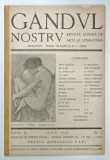 GANDUL NOSTRU , REVISTA LUNARA DE ARTA SI LITERATURA , NR. 4 , 1923