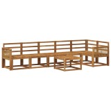 vidaXL Set de canapele de exterior 7 pcs natural Lemn Solid de Acacia 3385275