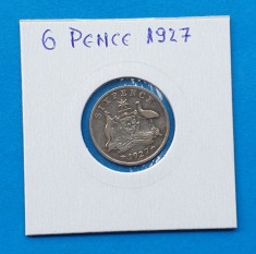 Moneda veche din Argint - 6 Pence 1927 - Australia