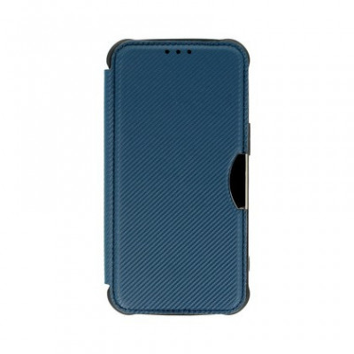 Husa Flip Carte Razor Carbon, Apple iPhone 14 Pro Max, Blue foto