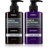 KUNDAL Honey &amp; Macadamia Baby Powder set pentru păr uscat și deteriorat