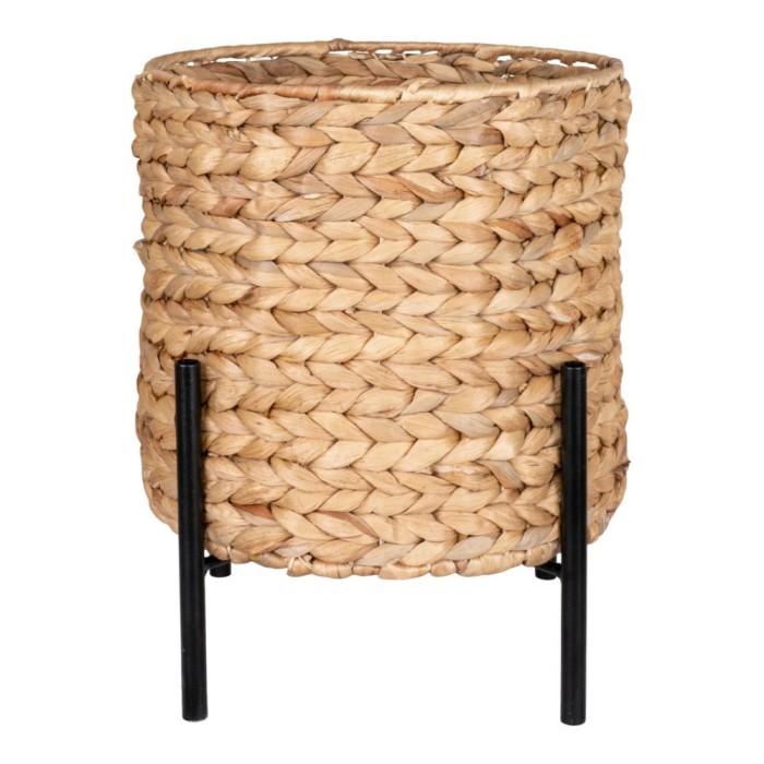 Antas fonott kasp&oacute;, v&iacute;zij&aacute;cint, nat&uacute;r/fekete, 26,5x26,5x29 cm