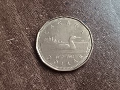 C50 - Moneda foarte veche - Canada - 1 dolar - omagial - 1992