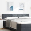 VidaXL Tăblie cap Pe perete Geometric Manual Gri &icirc;nchis 200 cm Catifea 42007288