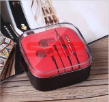 Casti audio In-Ear Stereo Metal universal 3,5mm RED