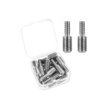 15 x șuruburi filetate cu capete duble, pini filetați cu capete duble, adaptor filetat din oțel inoxidabil M6x1 la M10x1.5, adaptor reducător pentru ș