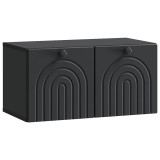 vidaXL Oglindă TV montată pe perete Pe perete Negru 59,5 x 31 x 30 cm 898196