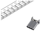 Conector USB C HIROSE CX SMT 24 PIN Soclu PCB Vertical 5A