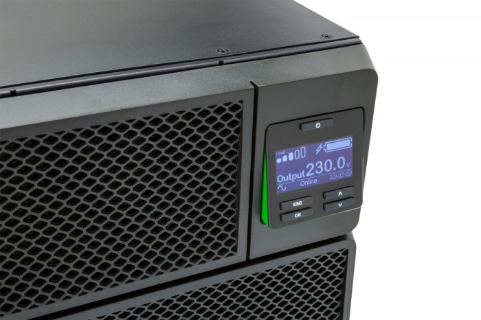 UPS APC, &amp;quot;Smart-UPS SRT&amp;quot;, Online cu sinusoida pura, rack, 10000VA/10000W, AVR, IEC x 10, 1 x baterie APCRBC140, display LCD, back-up 11 - 20