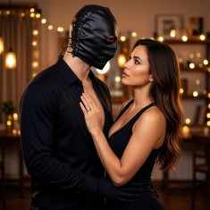 Masca cu Siret Toyz4Lovers - Negru