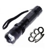 Set Autoaparare Electrosoc 1000KV, Lanterna LED, Box 1cm, Metal Negru + Husa Ideallstore