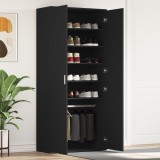 vidaXL Cabinet pentru pantofi Negru 80x39x180 cm Lemn solid