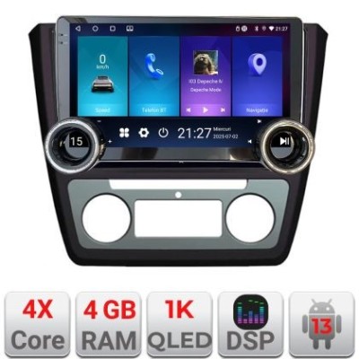 Navigatie Skoda Yeti 2009-2014 Kit-YETI Edotec 4+64 10.5 inch Incell 1K android Wifi 5Ghz gps internet CarStore Technology foto