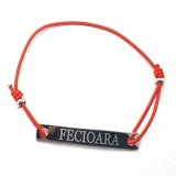 Bratara rosie cu snur ajustabil zodia fecioara