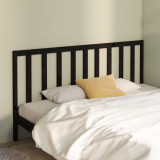 Tablie de pat, negru, 186x4x100 cm, lemn masiv de pin GartenMobel Dekor, vidaXL
