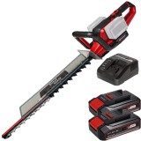 Einhell GE-CH 36/65 Li PXC + Twinpack CB + 4514095 - Masina de tuns gard viu 65 cm + Set 2 acumulatori si incarcator Li-Ion 18 V 2.5 Ah