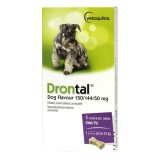 Cumpara ieftin Drontal Dog Flavour, antiparazitar intern pentru caini, 6 tablete