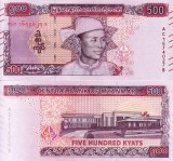 Bancnota Myanmar 500 Kyats 2020, Asia, UNC (Neutilizata)