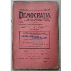 DEMOCRATIA , REVISTA CERCULUI DE STUDII AL PARTIDULUI NATIONAL - LIBERAL , ANUL VII , No. 2 , MARTIE , 1919