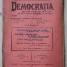 DEMOCRATIA , REVISTA CERCULUI DE STUDII AL PARTIDULUI NATIONAL - LIBERAL , ANUL VII , No. 2 , MARTIE , 1919