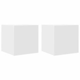 Cumpara ieftin Dulapuri TV montate pe perete, 2 buc., alb, 30,5x30x30 cm