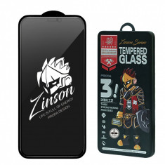Folie Protectie Ecran Proda Zinson pentru Apple iPhone 12 / Apple iPhone 12 Pro, Sticla securizata, Full Face, Privacy, 9H, Neagra